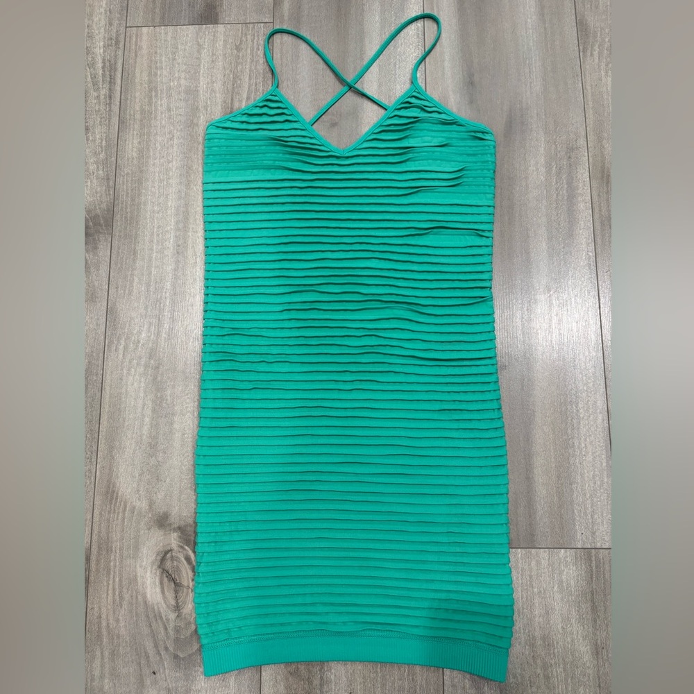 BCBGeneration Bodycon Bandage Stretch Midi Green Dress